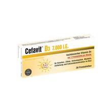 Abbildung: Cefavit D3 7.000 I.E. Filmtabletten 20 St, Filmtabletten PZN 12347737 