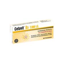 Abbildung: Cefavit D3 7.000 I.E. Filmtabletten 60 St, Filmtabletten PZN 12347743 