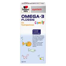 Abbildung: Doppelherz Omega-3 flüssig family system 250 ml, Flüssigkeit zum Einnehmen PZN 12351259 
