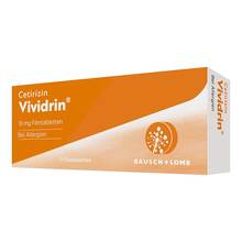 Abbildung: Cetirizin Vividrin 10 mg Filmtabletten 7 St, Filmtabletten PZN 12364285 