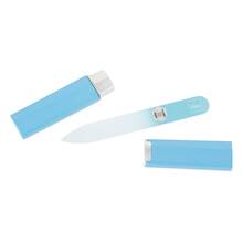 Abbildung: GLASFEILE blau 9 cm Köcher blau 1 St PZN 12365008 