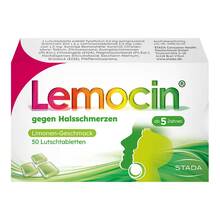Abbildung: Lemocin gegen Halsschmerzen Lutschtabletten 50 St, Lutschtabletten PZN 12397161 