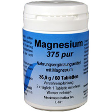 Abbildung: Magnesium 375 pur Tabletten 60 St, Tabletten PZN 12473873 