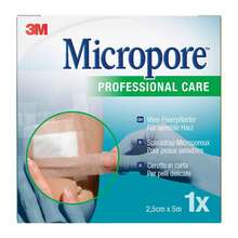 Abbildung: Micropore Vliespflaster 2,5cmx5m haut 1533NP-1S 1 St, Pflaster PZN 12483104 