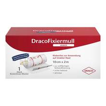 Abbildung: DRACOFIXIERMULL stretch 10 cmx2 m 1 St, Pflaster PZN 12548476 
