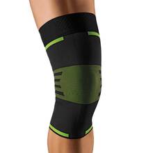 Abbildung: Bort Activecolor Sport Kniebandage L schwarz / grün 1 St, Bandage PZN 12573801 