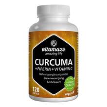 Abbildung: Curcuma + PIPERIN+Vitamin C vegan Kapseln 120 St, Kapseln PZN 12580511 