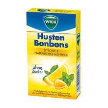 Abbildung: Wick Zitrone & nat.Menthol Bonbons ohne Zucker Clickbox 46 g, Bonbons PZN 12595381 