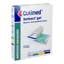 Abbildung: Cutimed Sorbact Gel Kompressen 7,5x7,5 cm 10 St, Kompressen PZN 12747572 