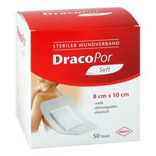Abbildung: Dracopor Wundverband 8x10 cm steril 50 St, Pflaster PZN 12749105 