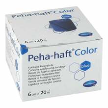Abbildung: Peha-Haft Color Fixierbinde latexfrei 6 cmx20 m blau 1 St, Binden PZN 12892593 