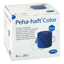 Abbildung: Peha-Haft Color Fixierbinde latexfrei 8 cmx20 m blau 1 St, Binden PZN 12892601 