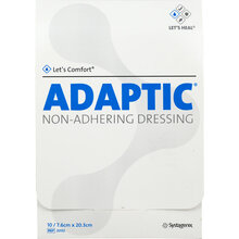 Abbildung: ADAPTIC 7,6x20,3 cm feuchte Wundauflage 10 St PZN 12897219 