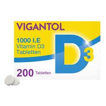 Abbildung: Vigantol 1.000 I.E. Vitamin D3 Tabletten 200 St, Tabletten PZN 13155690 