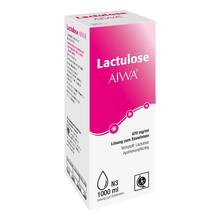 Abbildung: Lactulose Aiwa 670 mg / ml Lösung zum Einnehmen 1000 ml, Lösung zum Einnehmen PZN 13165317 