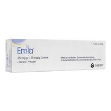 Abbildung: Emla 25 mg / g +   25 mg/g Creme 30 g, Creme PZN 13231379 