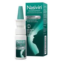 Abbildung: Nasivin Nasenspray ohne Kons.Erwachsene und Schulkinder 10 ml, Nasenspray PZN 13246062 