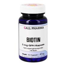 Abbildung: Biotin 5 mg Gph Kapseln 30 St, Kapseln PZN 13250796 