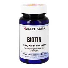 Abbildung: Biotin 5 mg Gph Kapseln 90 St, Kapseln PZN 13250810 