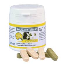 Abbildung: Rodicare Vita C Kautabletten für Kleinnager / Meerschwarz  30 g, Kautabletten PZN 13360792 