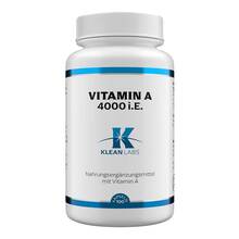Abbildung: VITAMIN A 4000 I.U. KLEAN LABS Kapseln 100 St, Kapseln PZN 13517093 