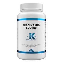 Abbildung: Niacinamid B3 500 mg Klean Labs Kapseln 100 St, Kapseln PZN 13517207 