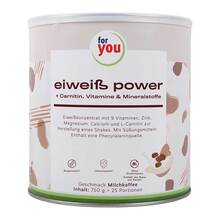 Abbildung: For You eiweiß power Milchkaffee Pulver 750 g, Pulver PZN 13570561 