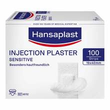 Abbildung: Hansaplast Sensitive Injektionspflaster 1,9x4 cm 100 St, Pflaster PZN 13578249 