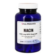 Abbildung: Niacin 500 mg Gph Kapseln 120 St, Kapseln PZN 13578456 