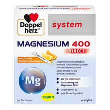 Abbildung: Doppelherz Magnesium 400 Direct system Pellets 30 St, Pellets PZN 13590078 