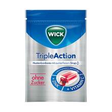 Abbildung: Wick Tripleaction Menthol & Cassis ohne Zucker Bon. 72 g, Bonbons PZN 13650461 