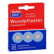 Abbildung: GOTHAPLAST Wundpflaster 2,2 cm transparent 20 St, Pflaster PZN 13659723 