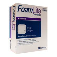 Abbildung: Foam Lite Convatec adhäsiv PU-Schaumverband 5x5 cm 10 St, Verband PZN 13747255 