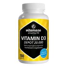 Abbildung: VITAMIN D3 20.000 I.E. Depot hochdosiert Tabletten 180 St, Tabletten PZN 13815270 