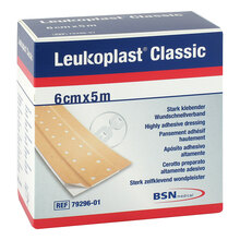 Abbildung: LEUKOPLAST Classic Pflaster 6 cmx5 m Rolle 1 St, Pflaster PZN 13838207 