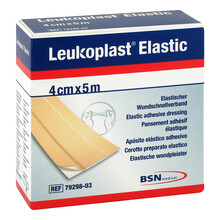 Abbildung: LEUKOPLAST Elastic Pflaster 4 cmx5 m Rolle 1 St, Pflaster PZN 13838265 