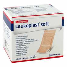 Abbildung: LEUKOPLAST soft Injektionspflaster Strips 19x40 mm 100 St, Pflaster PZN 13838443 
