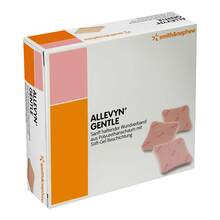 Abbildung: ALLEVYN Gentle 10x10 cm Schaumverband 10 St, Verband PZN 13846224 