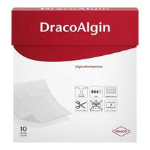 Abbildung: DRACOALGIN 5x5 cm Alginatkompresse 10 St, Kompressen PZN 13858003 
