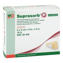 Abbildung: SUPRASORB P PU-Schaumv.nicht klebend 5x5 cm 10 St, Verband PZN 13858724 