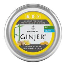 Abbildung: Ingwer Ginjer Pastillen Bio Zitrone 40 g, Pastillen PZN 13882148 