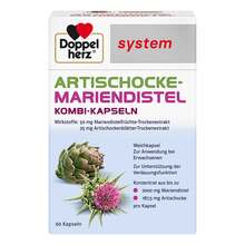 Abbildung: Doppelherz Artischocke-Mariendistel system Weichk. 60 St, Weichkapseln PZN 13906297 