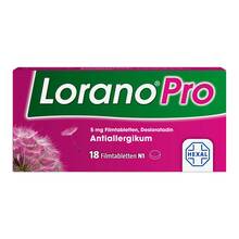 Abbildung: Loranopro 5 mg Filmtabletten 18 St, Filmtabletten PZN 13917740 