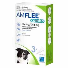 Abbildung: Amflee combo 134 / 120,6mg Lösung z.Auf.für Hunde 10-20kg 3 St, Lösung PZN 13921687 