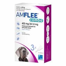 Abbildung: Amflee combo 402 / 361,8mg Lösung z.Auf.für Hunde üb.40kg 3 St, Lösung PZN 13921724 