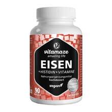 Abbildung: Eisen 20 mg + Histidin+Vitamine C / B9/B12 Kapseln 90 St, Kapseln PZN 13947451 