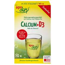 Abbildung: Apoday Calcium + D3 Zitrone-Limette zuckerfrei Pulver  10X5 g, Pulver PZN 14002190 