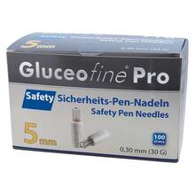 Abbildung: Gluceofine Pro Safety Sich.-Pen-Nadeln 30 Gx5 mm 100 St PZN 14006182 