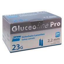 Abbildung: Gluceofine Pro Safety Sich.-Lanzetten 23 Gx2,2 mm 100 St, Lanzetten PZN 14006207 