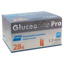 Abbildung: Gluceofine Pro Safety Sich.-Lanzetten 28 Gx1,5 mm 100 St, Lanzetten PZN 14006213 